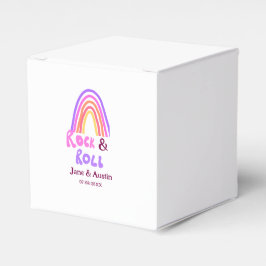 Sten & roll bröllop lägger till ett par namn-refle presentaskar