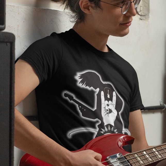 Sten & Roll Electric Guitar Head Banger Concert T Shirt (Skapare uppladdad)