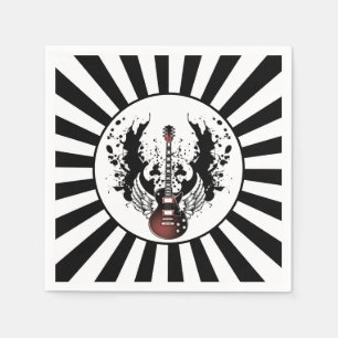 Sten & Roll Guitar Rocker Metall Musician Party Pappersservett