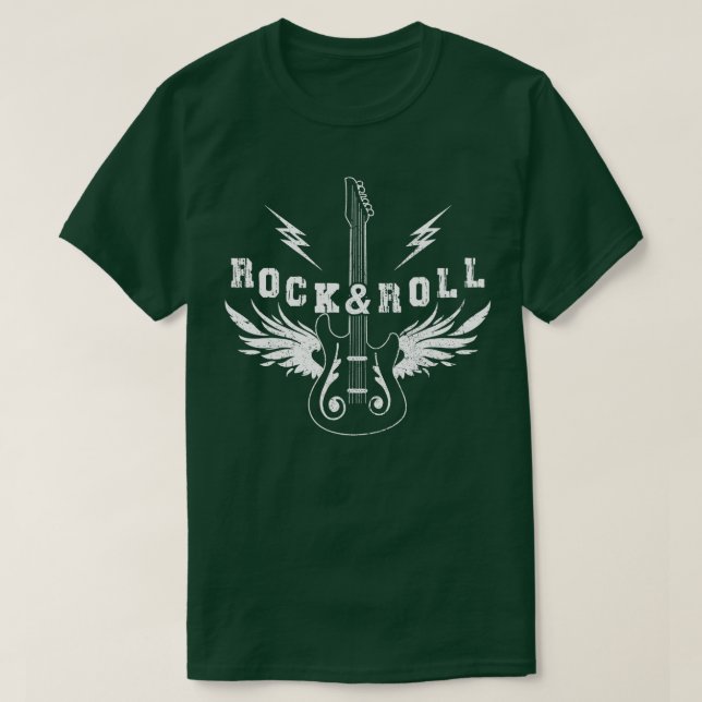 Sten Roll Guitar Vingar Music for Guitarist Electr T Shirt (Design framsida)