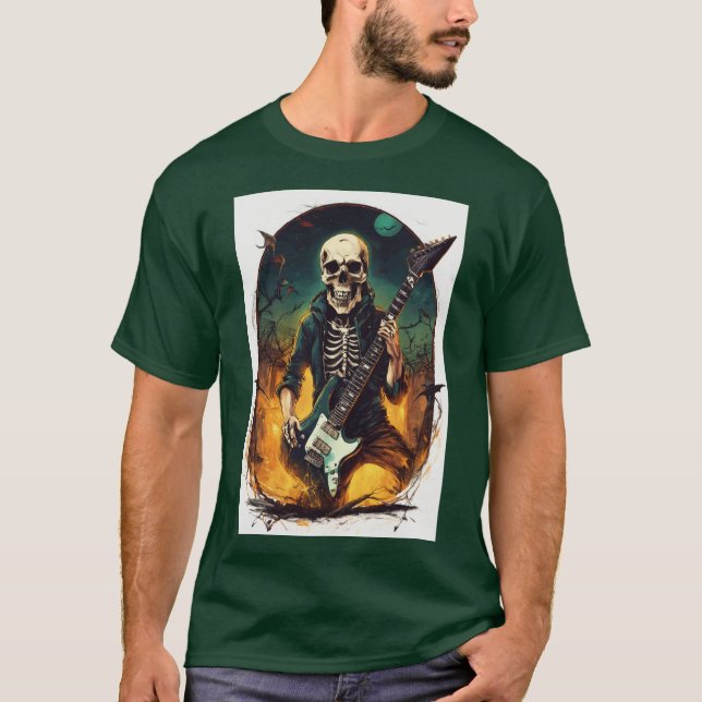 Sten & Roll Inferno: Bold Skull-konsert Poster Tee (Framsida)