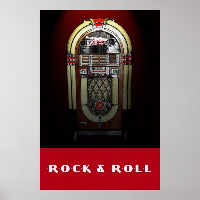 Sten & Roll Jukebox 36 x 24 Poster (Framsidan)