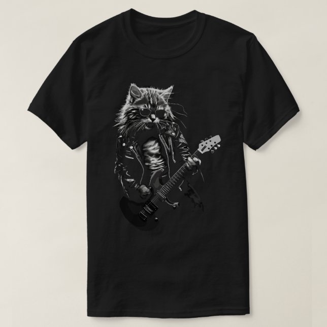 Sten Roll Music Cont Festival Cat Sten Guitar 1 T Shirt (Design framsida)