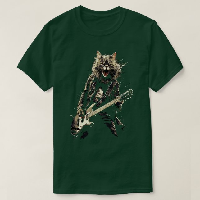 Sten Roll Music Cont Festival Cat Sten Guitar 2 T Shirt (Design framsida)