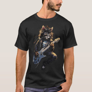 Sten Roll Music Cont Festival Cat Sten Guitar T Shirt