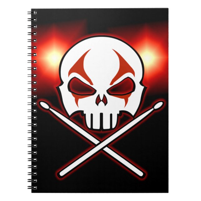 Sten & Roll Notebook Metall Drummer Journal Bok Anteckningsbok (Framsidan)