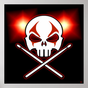 Sten & Roll Poster Heavy Metall Drummer Poster Dec