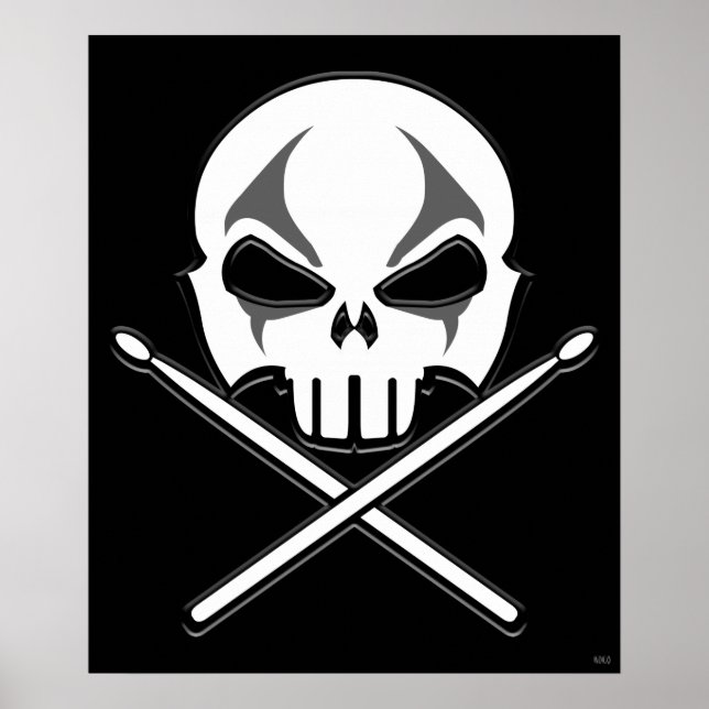 Sten & Roll Poster tungt Metall Drummer Poster Sm (Framsidan)