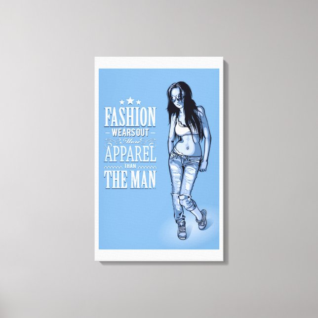 Sten & Roll Queen Stretched Kanvastryck (Framsida)