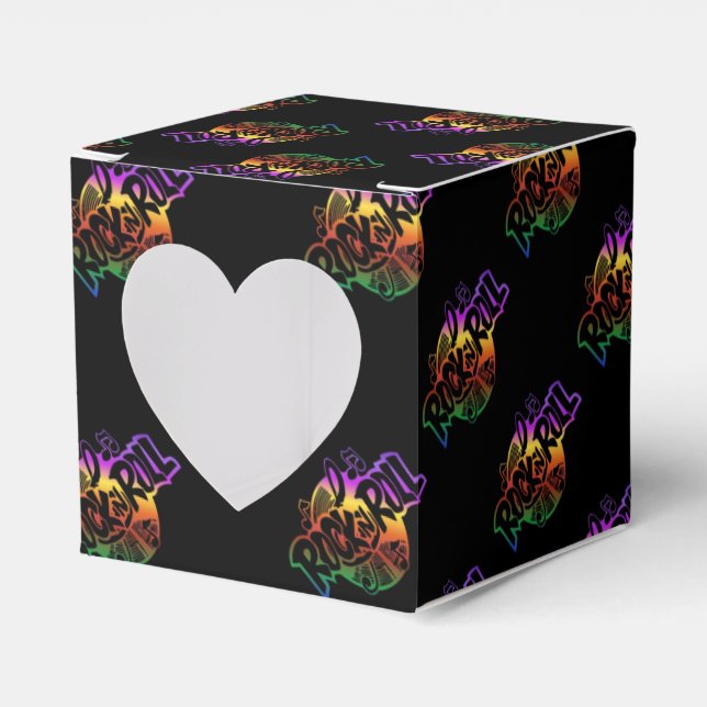 Sten & Roll Rainbow Music Mönster Heart-favoritrut Presentaskar (Framsidan Sidan)