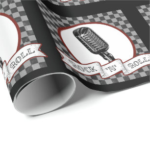 Sten & Roll Retro Microphone Rockabilly Pin Up Presentpapper