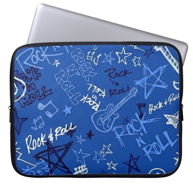 Sten & Roll Rockstjärna Blue Laptop sleeve (Framsidan)