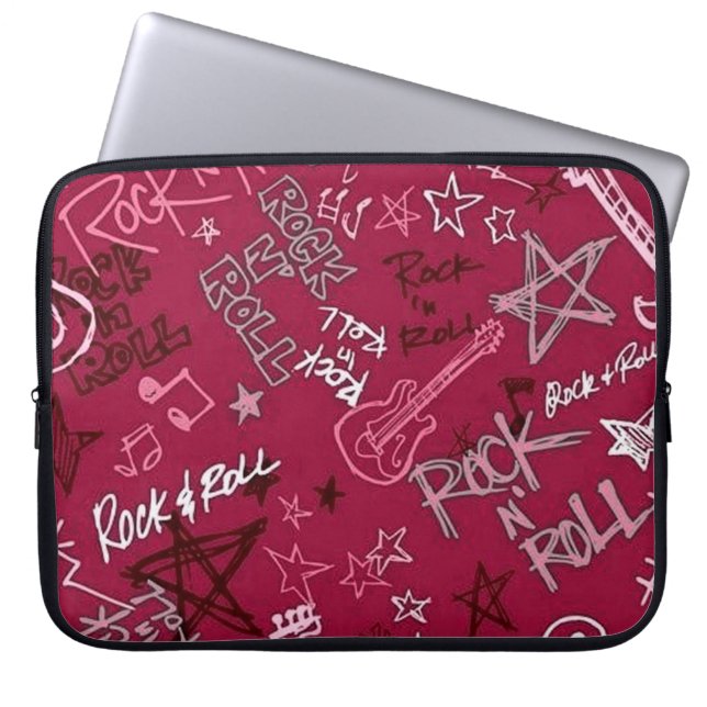 Sten & Roll Rockstjärna Red Laptop sleeve (Framsidan)