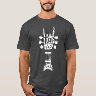 Sten & Roll Skeleton Guitar Music Älskare Rockstar T Shirt