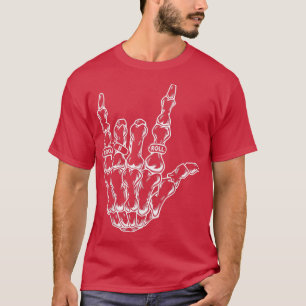 Sten & Roll Skeleton Guitar Music Älskare Rockstar T Shirt
