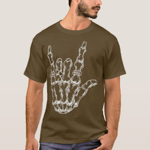 Sten & Roll Skeleton Guitar Music Älskare Rockstar T Shirt