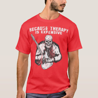 Sten & Roll Skeleton Guitar Player for Music Älska T Shirt