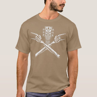Sten & Roll Skeleton Guitar Sten Heavy Metall Älsk T Shirt