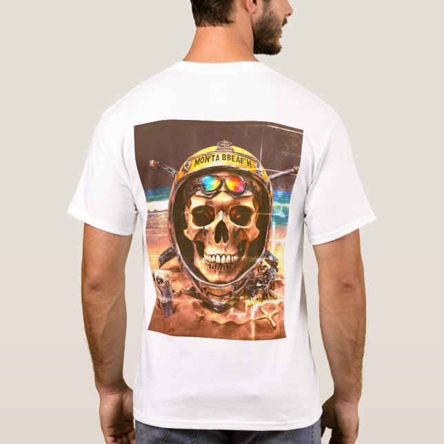 Sten & Roll T-Shirt - Skull och korsben Emblem (Baksida)