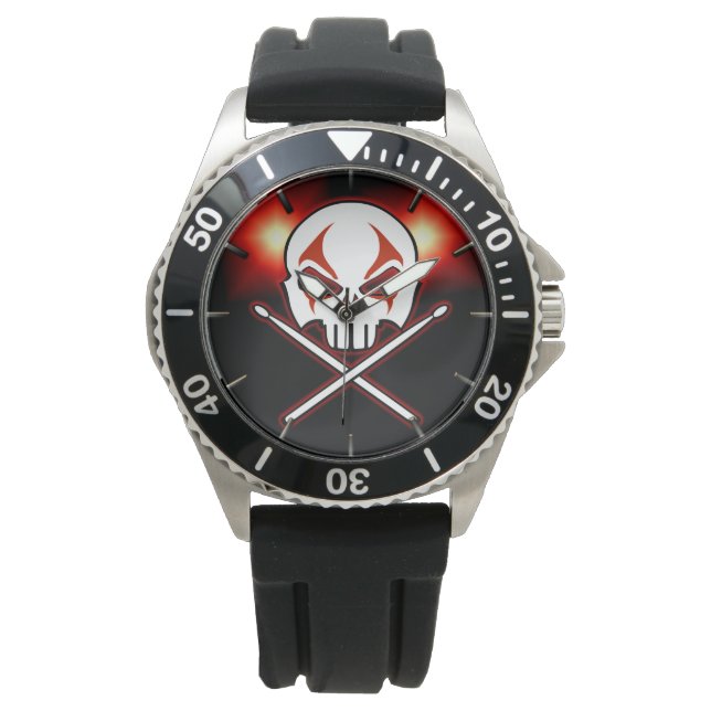 Sten & Roll Watch Heavy Metall Drummer Wrist Watch Armbandsur (Framsida)