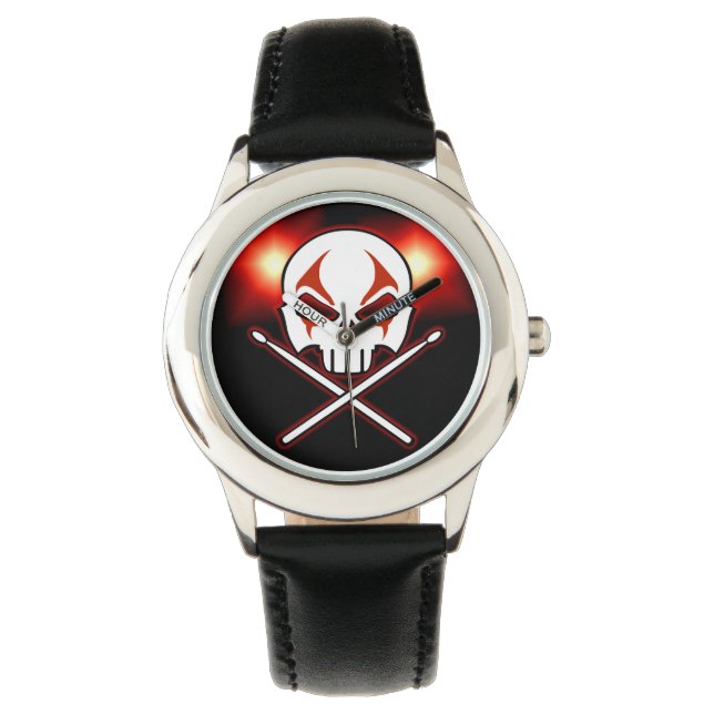 Sten & Roll Watch Heavy Metall Drummer Wrist Watch Armbandsur (Framsida)