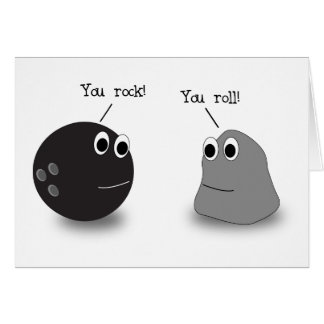 Sten & rulle hälsningskort