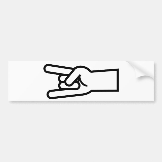 Sten & rulle räcker symbol bildekal (Framsidan)