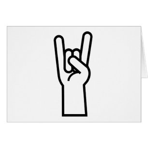 Sten & rulle räcker symbol hälsningskort