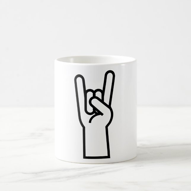 Sten & rulle räcker symbol kaffemugg (Center)