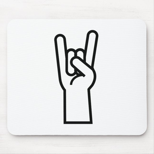 Sten & rulle räcker symbol musmatta (Framsidan)