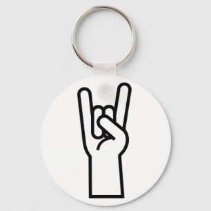 Sten & rulle räcker symbol nyckelring