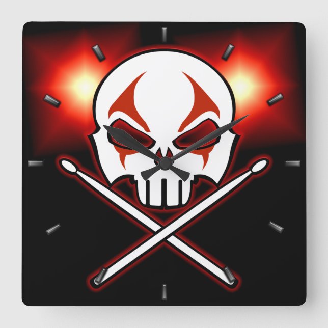 Sten & rulle tar tid på heavy fyrkantig klocka (Framsida)