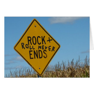 Sten + Rullens ändar aldrig, Roligt Street Sign Gr Hälsningskort