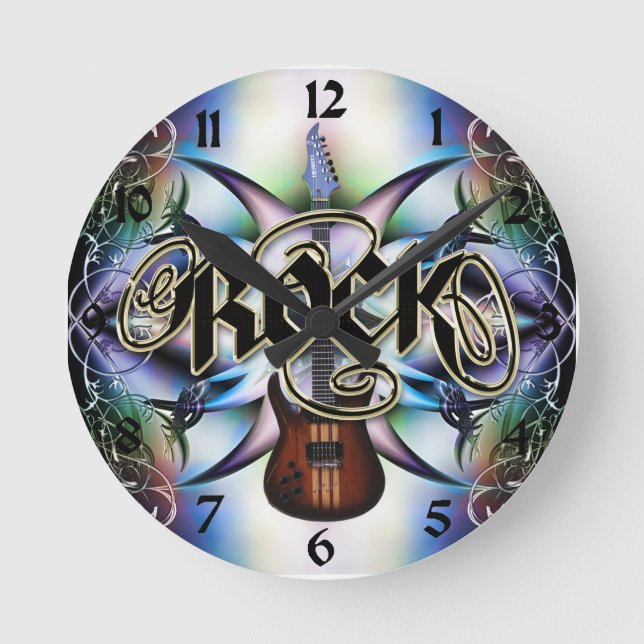 Sten runt musklockan Clock Music Clock Rund Klocka (Framsida)