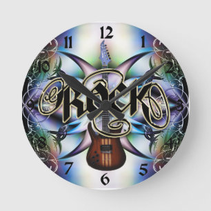 Sten runt musklockan Clock Music Clock Rund Klocka