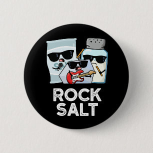 Sten Salt Funny Condiment Music Pun Mörk BG Knapp