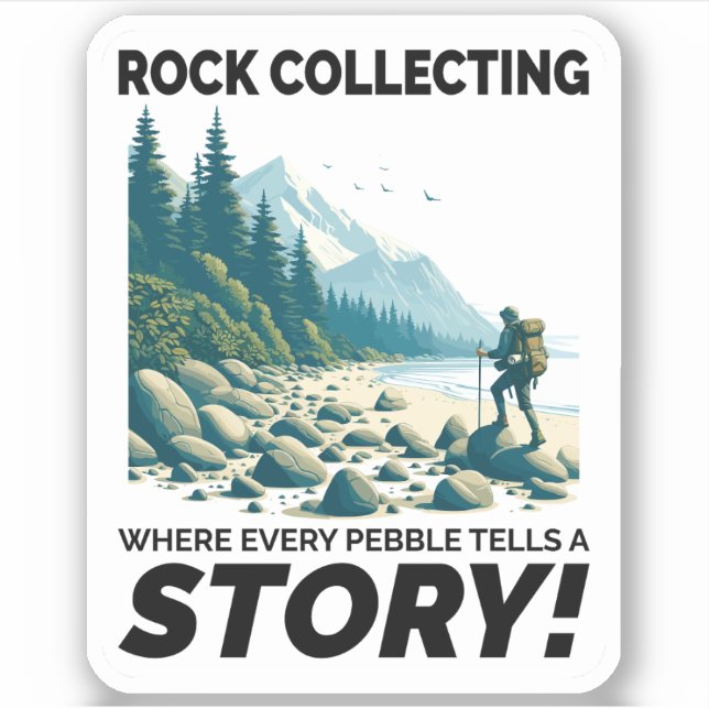 Sten Samla upp mineralkollegiegeologi Klistermärken (Framsida)