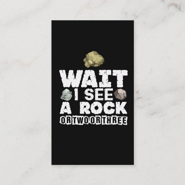 Sten-samlare - nukleär geolog-mineralisk geologi visitkort (Framsida)