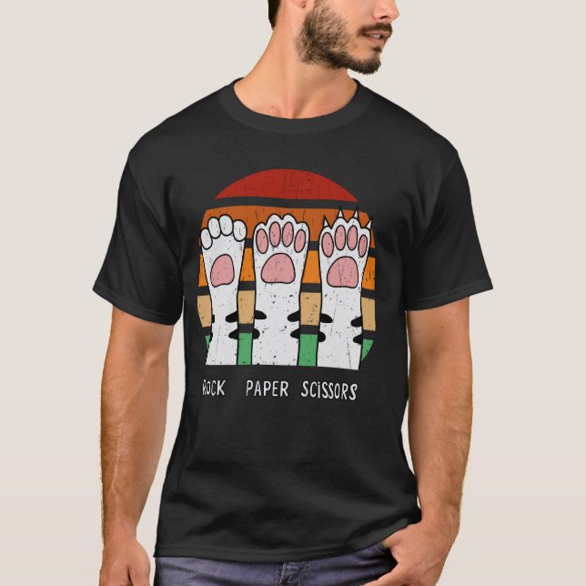 Sten Sax Klöver Katt Tass T-Shirt Hand Game Kattun (Framsida)