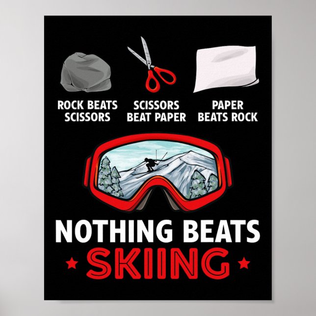 Sten Sax Papper Inget Slår Skidåkning  Poster (Framsidan)