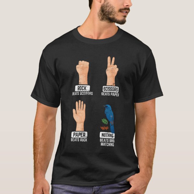 Sten Sax Pappers Ingenting Slår Fågelskådning Bi T Shirt (Framsida)