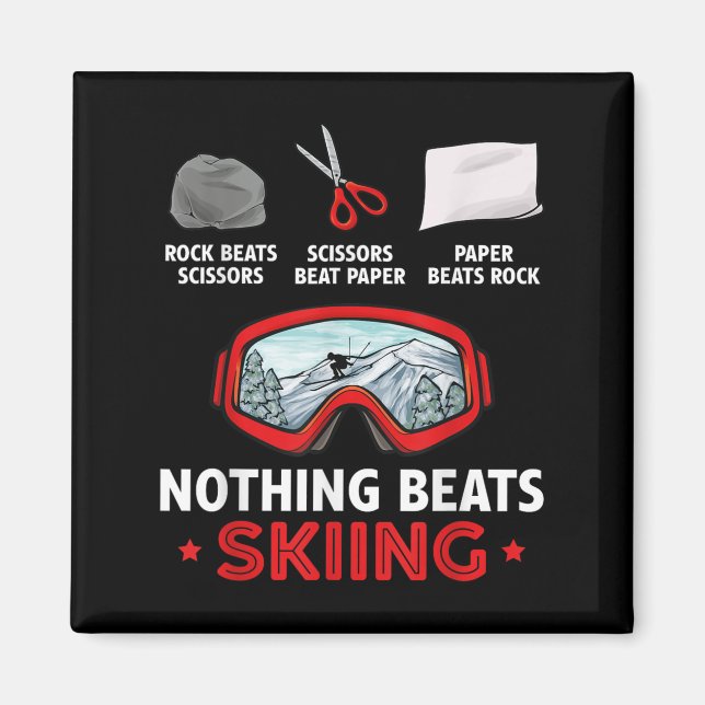 Sten Sax Pappers Ingenting Slår Skidåkning  Magnet (Framsidan)