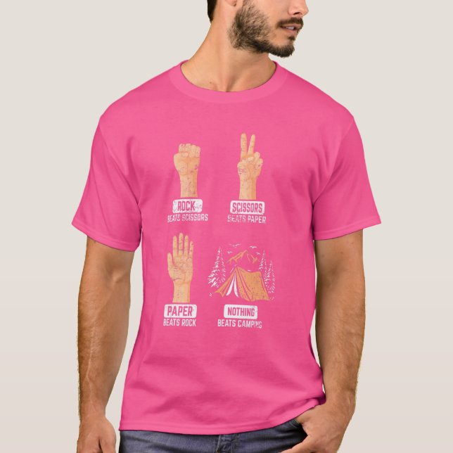 Sten Sax Påse Ingenting Slår Camping   Campin T Shirt (Framsida)