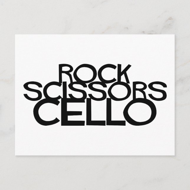 Sten Scissors Cello Vykort (Framsida)