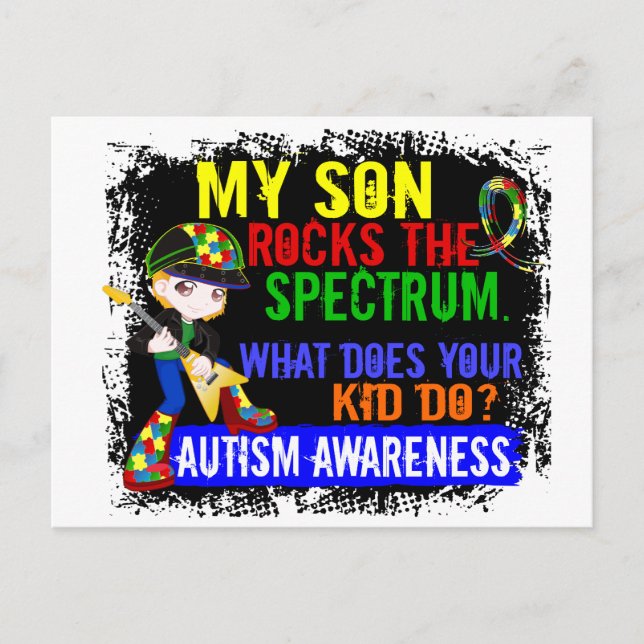 Sten Spectrum Autism Son Vykort (Framsida)