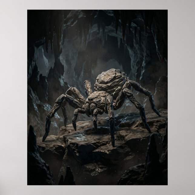 Sten Spindel Glömd Grotta Poster (Framsidan)