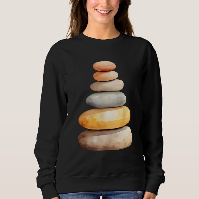 Sten Stacker Sten Balancing Sten Stack Cairn Sten T Shirt (Framsida)