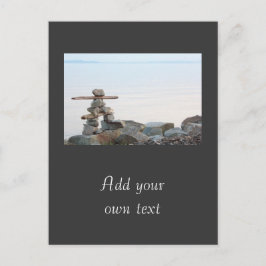 Sten stacking konst vid stranden. Foto av Hao zhan Vykort