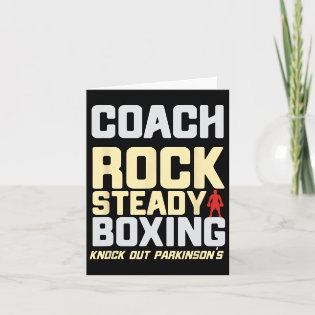 Sten Steady Boxing Coach Beat Parkinsons Kort (Framsida)