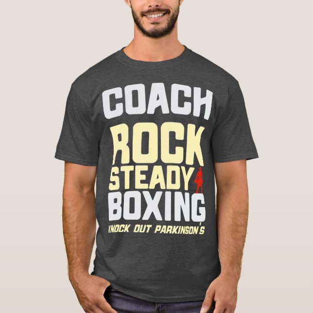 Sten Steady Boxing Coach Beat Parkinsons T Shirt (Framsida)